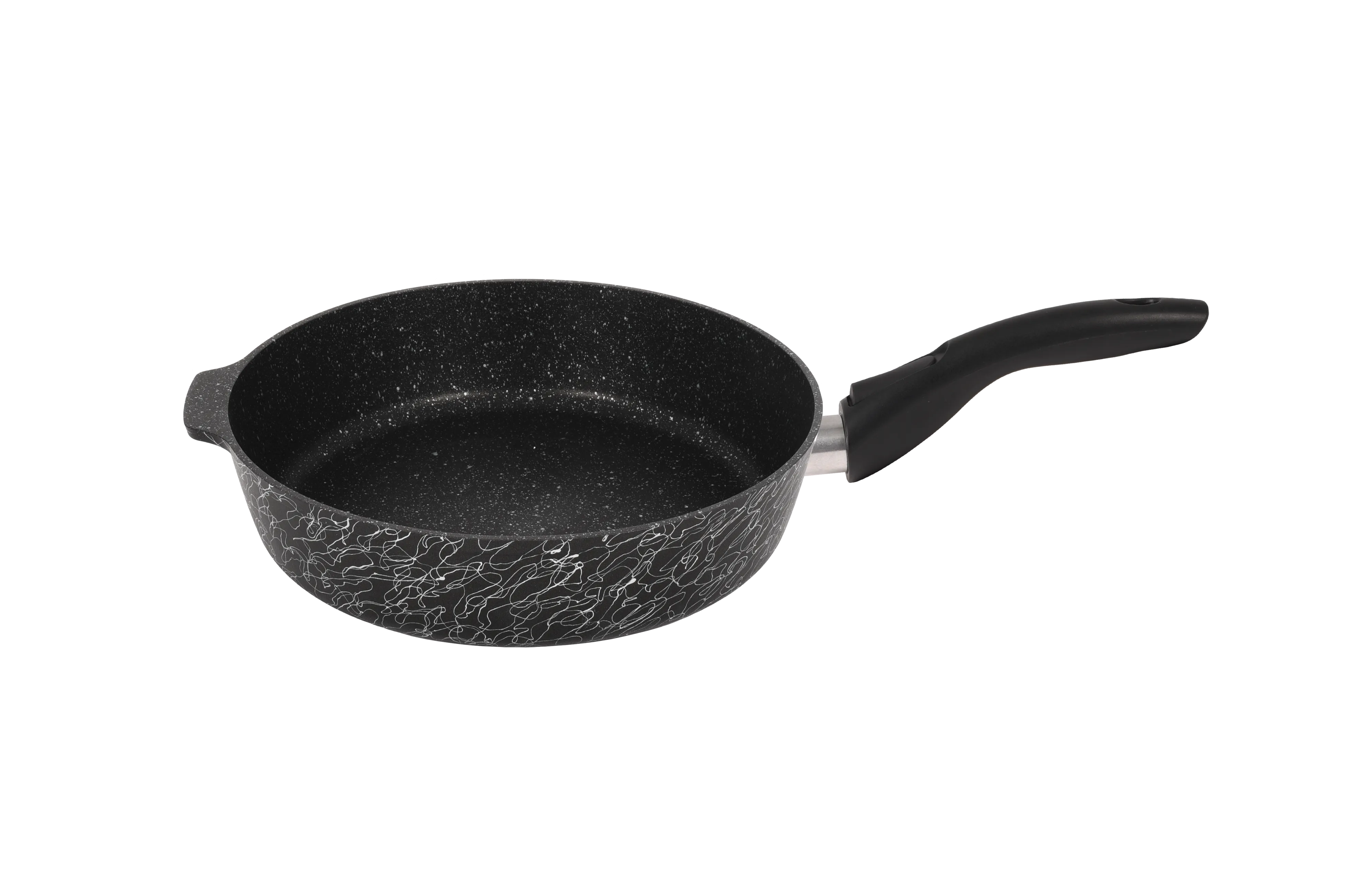 сгчс262а Сковорода 26 см со съёмной ручкой, со стеклянной крышкой Грация (черный серебро) 2 пнг 