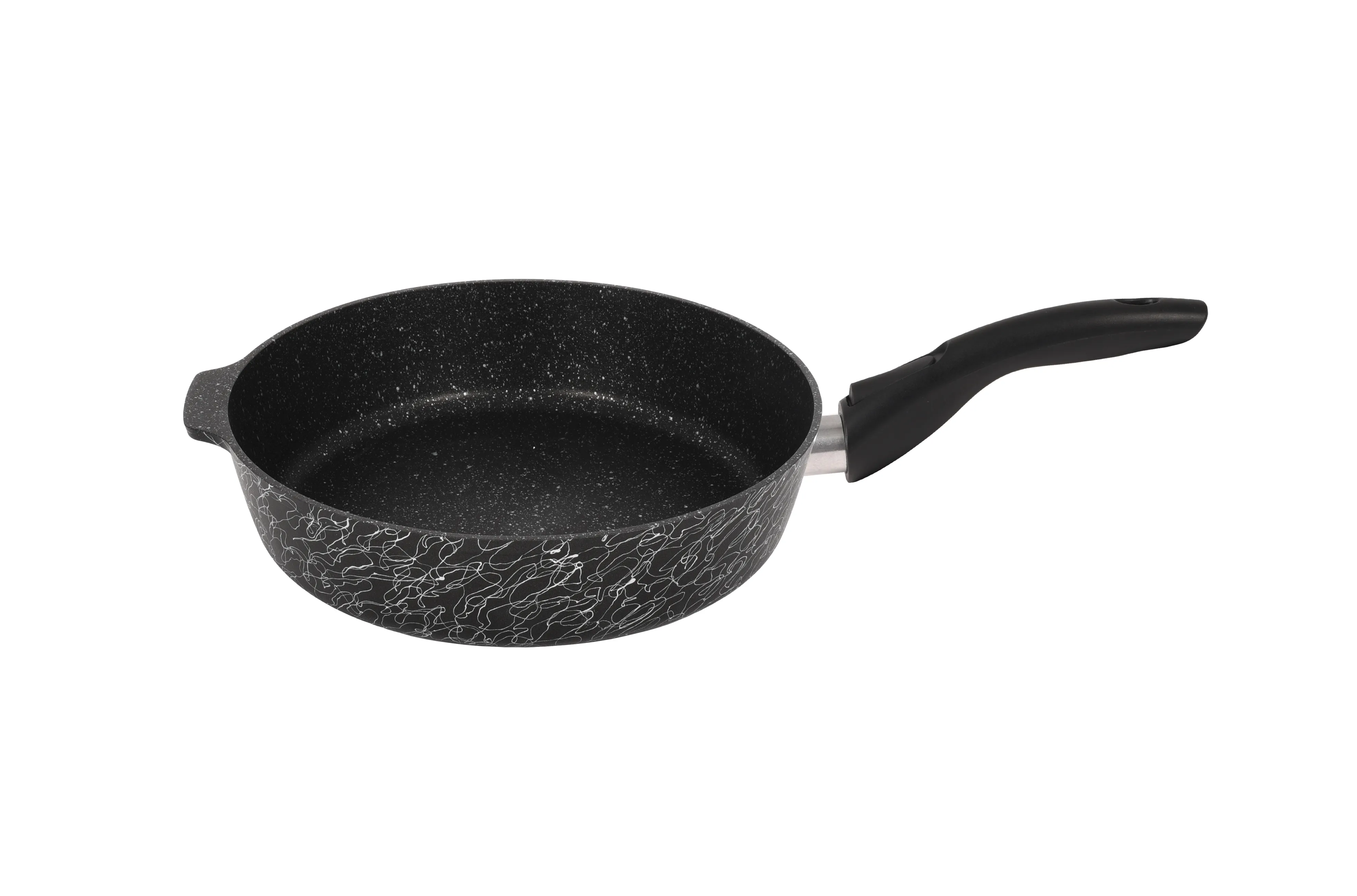 сгчс262а Сковорода 26 см со съёмной ручкой, со стеклянной крышкой Грация (черный серебро) 2 